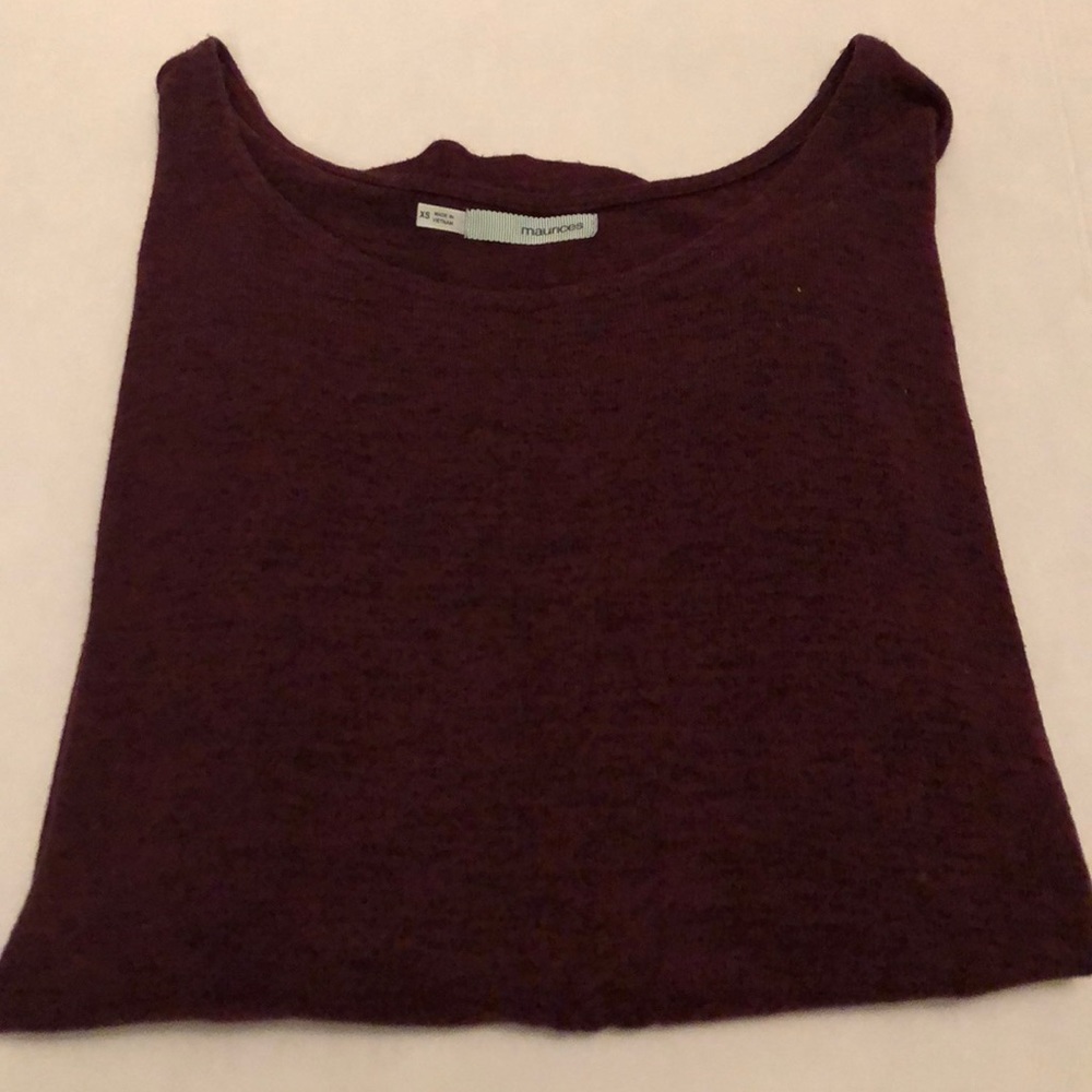 Maroon and Black Marbled Top